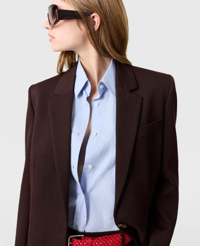 Einreihiger Blazer mit Spitzkragen