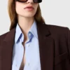 Einreihiger Blazer mit Spitzkragen