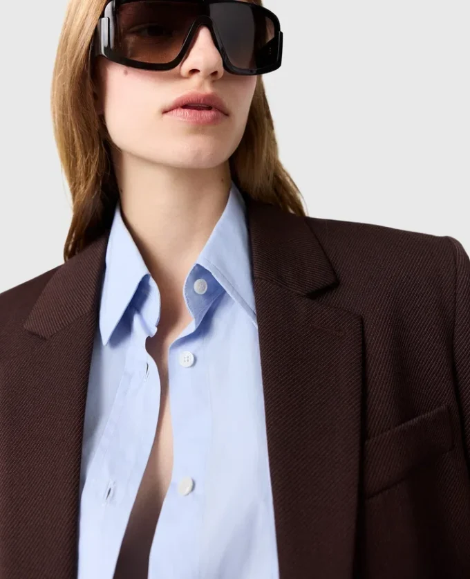 Einreihiger Blazer mit Spitzkragen