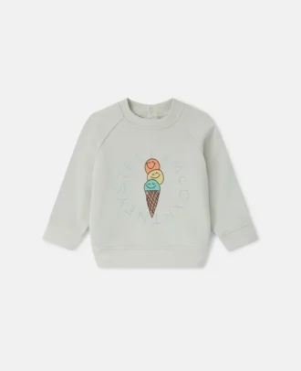 Eiscreme-Grafik-Langarm-T-Shirt