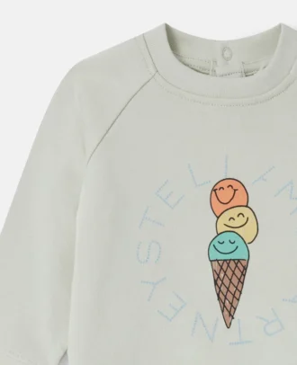 Eiscreme-Grafik-Langarm-T-Shirt