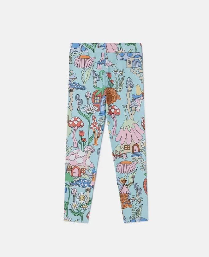 Elastische Leggings mit Waldprint