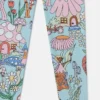 Elastische Leggings mit Waldprint