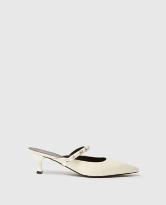 Elsa Kitten Heels mit Perlenverzierung