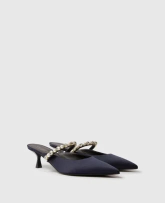 Elsa Kitten Heels mit Perlenverzierung