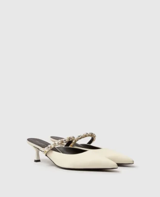 Elsa Kitten Heels mit Perlenverzierung