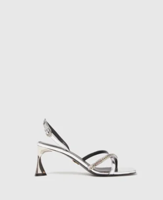 Elsa Metallic-Sandalen mit Absatz