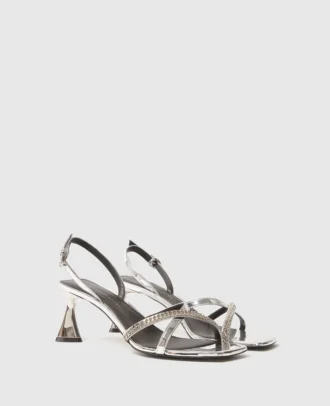 Elsa Metallic-Sandalen mit Absatz