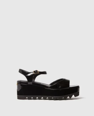 Elyse Lack-Plateausandalen