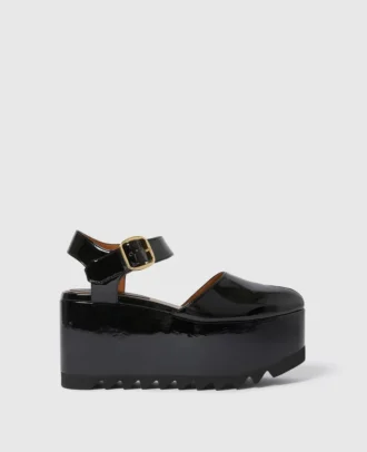 Elyse Lack-Plateausandalen