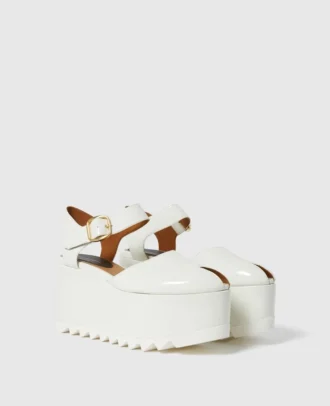 Elyse Lack-Plateausandalen