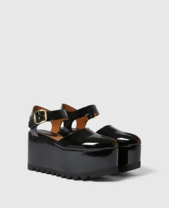 Elyse Lack-Plateausandalen