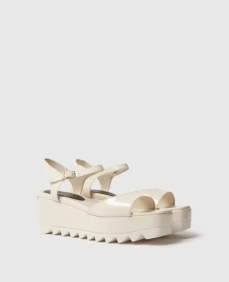 Elyse Lack-Plateausandalen
