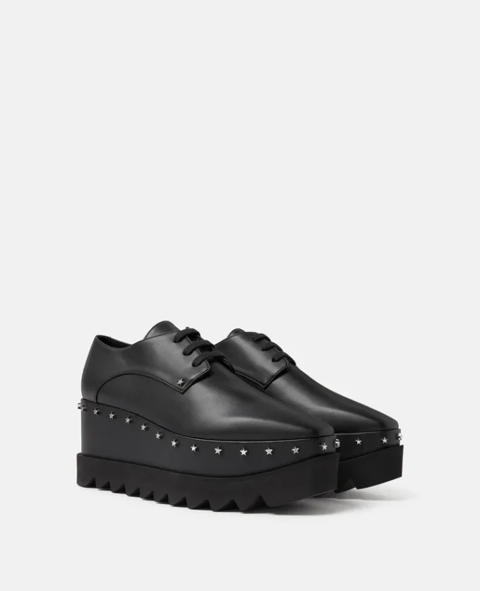 Elyse Star Stud Alter Mat Plateauschuhe