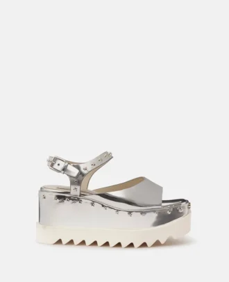 Elyse Star Stud Mirrored Plateausandalen