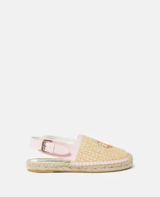 Espadrilles mit Blumenstickerei