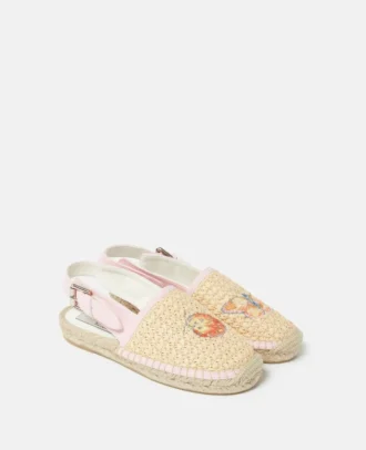 Espadrilles mit Blumenstickerei