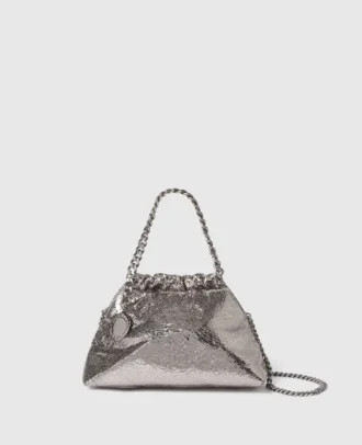 Falabella Crossbody-Tasche mit Metall-Kordelzug und Cracked-Effekt