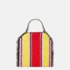 Falabella gestreifte Mini-Tasche aus Baumwollhäkelarbeit