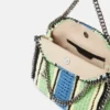 Falabella gestreifte Mini-Tasche aus Baumwollhäkelarbeit