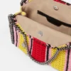Falabella gestreifte Mini-Tasche aus Baumwollhäkelarbeit