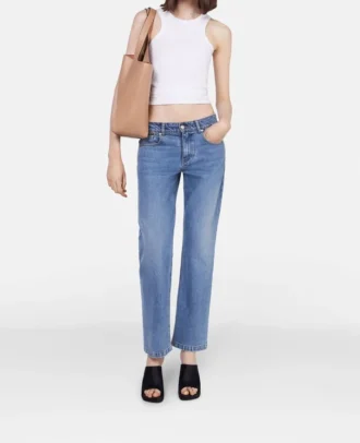Falabella Ketten-Cropped-Jeans in heller Waschung