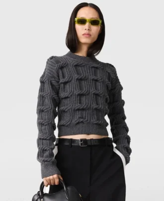 Falabella-Pullover mit Zopfmuster
