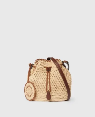 Falabella Raffia Crochet Bucket Bag
