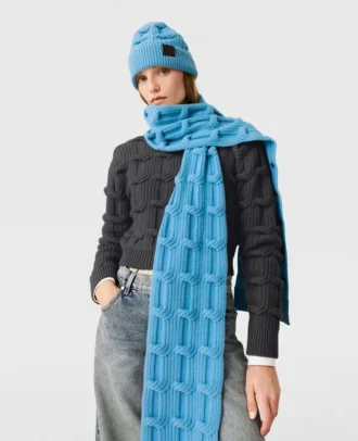 Falabella-Schal mit Zopfmuster