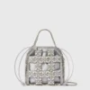 Falabella Tiny Crystal Cage Tote Bag