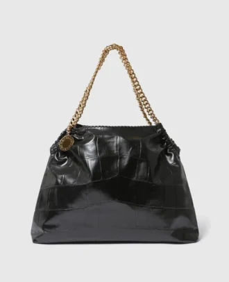 Falabella Tote Bag mit Krokodilprägung und Kordelzug