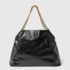 Falabella Tote Bag mit Krokodilprägung und Kordelzug