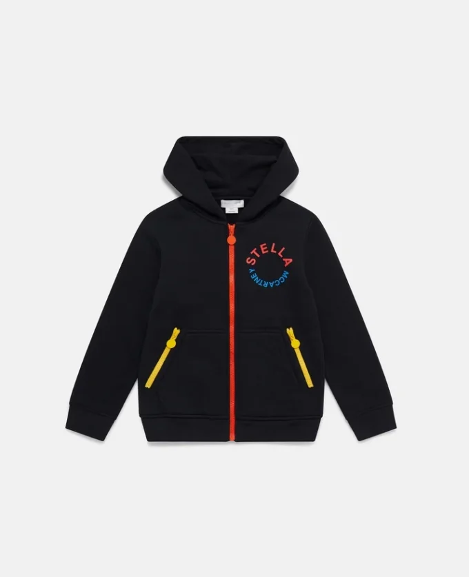 Farbiger Zip-Hoodie