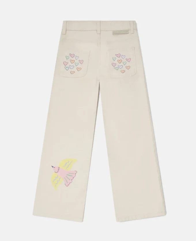 Farblich abgestimmte Jeans mit geradem Bein
