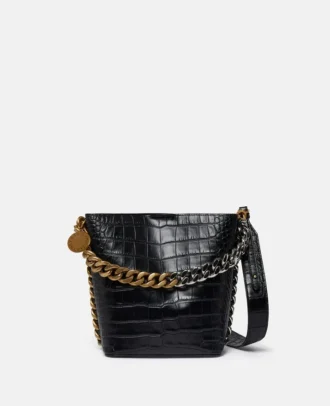 Frayme Bucket Bag mit Krokodilprägung