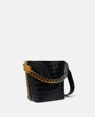 Frayme Bucket Bag mit Krokodilprägung