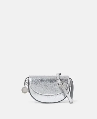 Frayme Crackled Silver Schultertasche