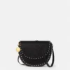 Frayme Studded Grainy Alter Mat Medium Flap Shoulder Bag