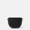 Frayme Studded Grainy Alter Mat Medium Flap Shoulder Bag