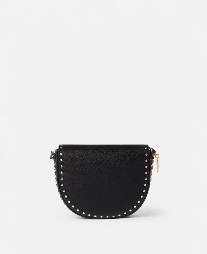 Frayme Studded Grainy Alter Mat Medium Flap Shoulder Bag