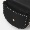 Frayme Studded Grainy Alter Mat Medium Flap Shoulder Bag
