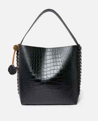 Frayme Tote Bag mit Krokodilprägung