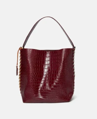 Frayme Tote Bag mit Krokodilprägung