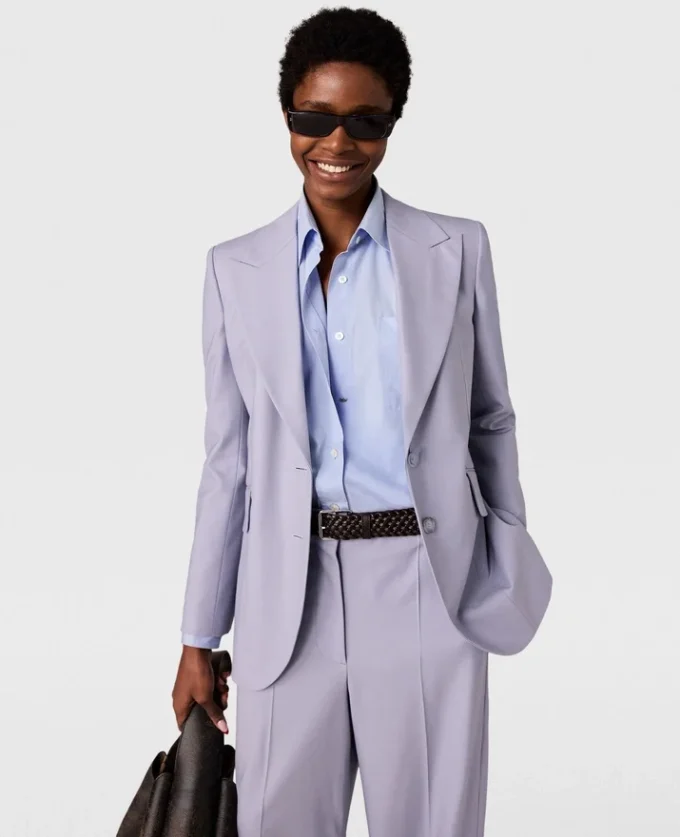 Einreihiger Blazer mit Spitzkragen