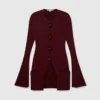 Gerippte Strickjacke mit langen Ärmeln