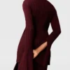 Gerippte Strickjacke mit langen Ärmeln