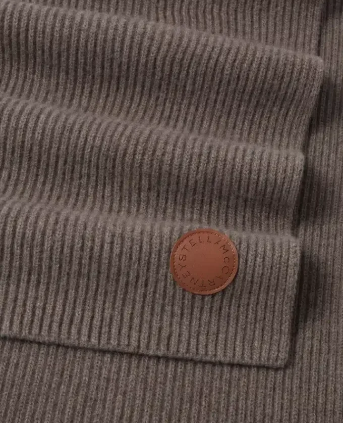Gerippter Logo-Schal