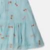 Gestreiftes Kleid mit Schleifenprint