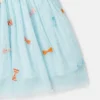 Gestreiftes Kleid mit Schleifenprint
