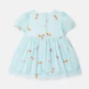 Gestreiftes Kleid mit Schleifenprint